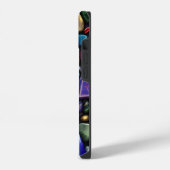 彩色された石のモザイクパターン iPhoneケース (左側面)