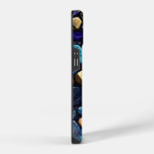 彩色された石のモザイクパターン iPhoneケース (右側面)