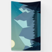 彩色された自然景観 横断幕 (縦)