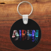 彩色した灯明の愛殿 キーホルダー (正面)