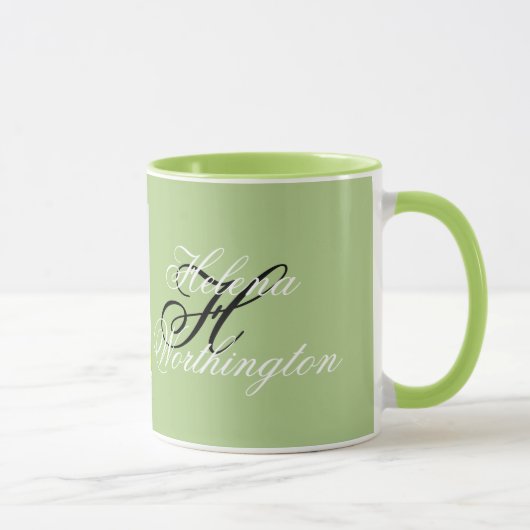 彩色に雪が降る現代の水彩画 マグカップ (右)