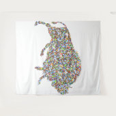 彩色の雄牛のタペストリー タペストリー (正面(横))