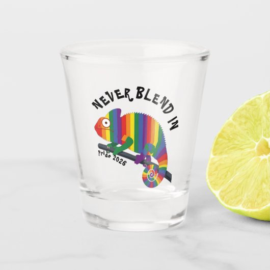 彩虹カメレオン プライド Never Blend In ショットグラス (正面)