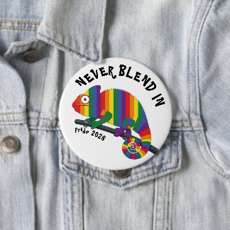 彩虹カメレオン プライド Never Blend In 缶バッジ