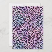 彩虹豹紋粉色和黑色30歲生日 招待状 (裏面)
