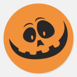 彫おっちょこちょいの刻顔ハロウィーンデザイン ラウンドシール