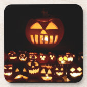 彫おもしろいりカボチャのジャック・オランタン・ハロウィーン コースター (正面)