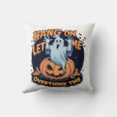 彫よくはしゃぐられたカボチャによる幽霊 クッション (裏面)