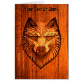 彫られたウッドウルフ (正面)