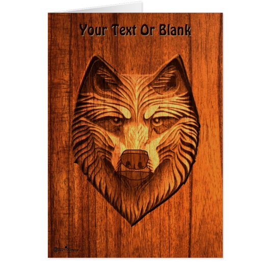 彫られたウッドウルフ (正面)