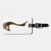 彫られた鳥のラベル ラゲッジタグ (正面横)