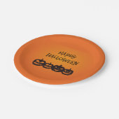 彫りおもしろいハロウィーンパンプキンカルテット ペーパープレート (アングル)