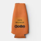 彫りおもしろいハロウィーンパンプキンカルテット ボトルクーラー (正面)