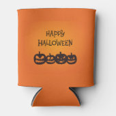彫りおもしろいハロウィーンパンプキンカルテット 缶クーラー (正面)