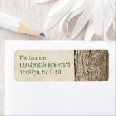 彫りイニシャルと日付住所 シール (インサイチュ)