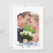 彫りエレガント込みフランスの青フローラトイル サンキューカード (裏面)