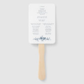 彫りエレガント込みフランスの青フローラトイル ハンドファン (裏面)