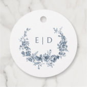 彫りエレガント込みフランスの青フローラトイル フェイバータグ (裏面)