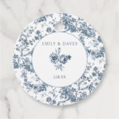 彫りエレガント込みフランスの青フローラトイル フェイバータグ (正面)