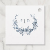 彫りエレガント込みフランスの青フローラトイル フェイバータグ (裏面)