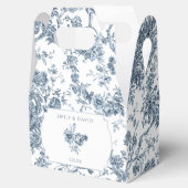 彫りエレガント込みフランスの青フローラトイル フェイバーボックス (オープン)