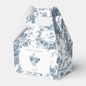 彫りエレガント込みフランスの青フローラトイル フェイバーボックス (正面サイド)