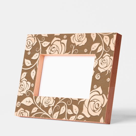 彫りエレガント込みヴィンテージバラ レーザー彫刻フレーム (左)