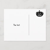 彫りカスタムかぼちゃのハローウィンパーティポストカード インビテーションポストカード (裏面)