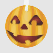 彫りカボチャ笑いハロウィーンデザイン オーナメント (裏面)