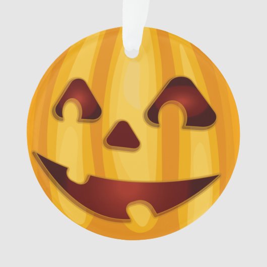 彫りカボチャ笑いハロウィーンデザイン オーナメント (正面)