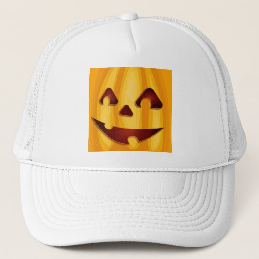 彫りカボチャ笑いハロウィーンデザイン キャップ (正面)