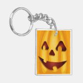 彫りカボチャ笑いハロウィーンデザイン キーホルダー (正面左)