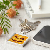 彫りカボチャ笑いハロウィーンデザイン キーホルダー (側面)