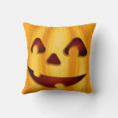 彫りカボチャ笑いハロウィーンデザイン クッション (裏面)