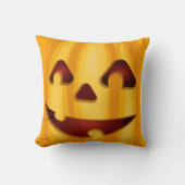 彫りカボチャ笑いハロウィーンデザイン クッション (正面)