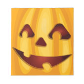 彫りカボチャ笑いハロウィーンデザイン ノートパッド (正面)