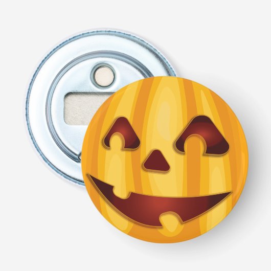 彫りカボチャ笑いハロウィーンデザイン 栓抜き (正面)