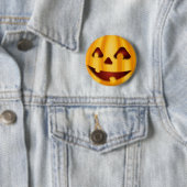 彫りカボチャ笑いハロウィーンデザイン 缶バッジ (インサイチュ)