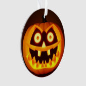 彫りハロウィーンカボチャ オーナメント (正面)