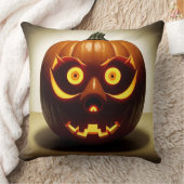 彫りハロウィーンカボチャ クッション (ブランケット)
