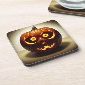 彫りハロウィーンカボチャ コースター (左側)