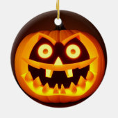 彫りハロウィーンカボチャ セラミックオーナメント (裏面)