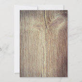 彫りハートの灯り木製の結婚式 招待状 (裏面)