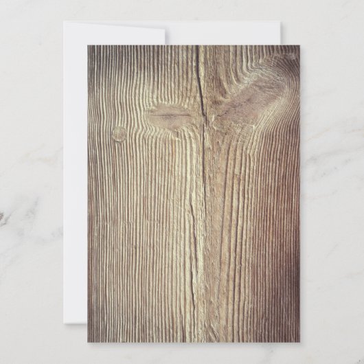 彫りハートの灯り木製の結婚式 招待状 (裏面)