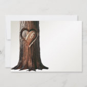 彫りハートツリースタンプ素朴スミニマルイーツ16 招待状 (裏面)