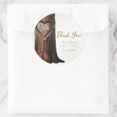 彫りハートツリー素朴スミニマルプ結婚ス ラウンドシール (バッグ)