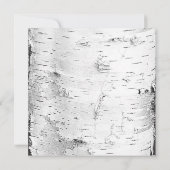 彫りハート樺の木ツリー樹皮ウェディング招待 招待状 (裏面)