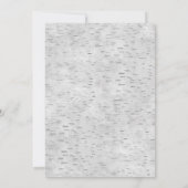 彫りハート樺の木木の樹皮結婚式招待状 招待状 (裏面)