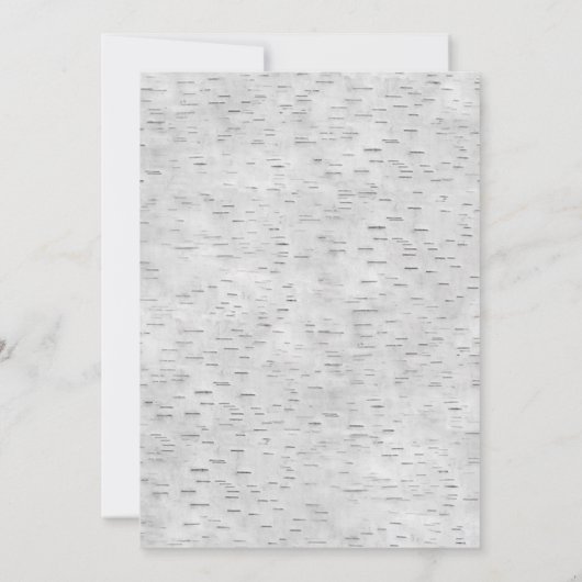 彫りハート樺の木木の樹皮結婚式招待状 招待状 (裏面)