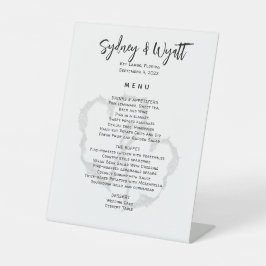 彫りハート立結婚ちメニュー 台座サイン